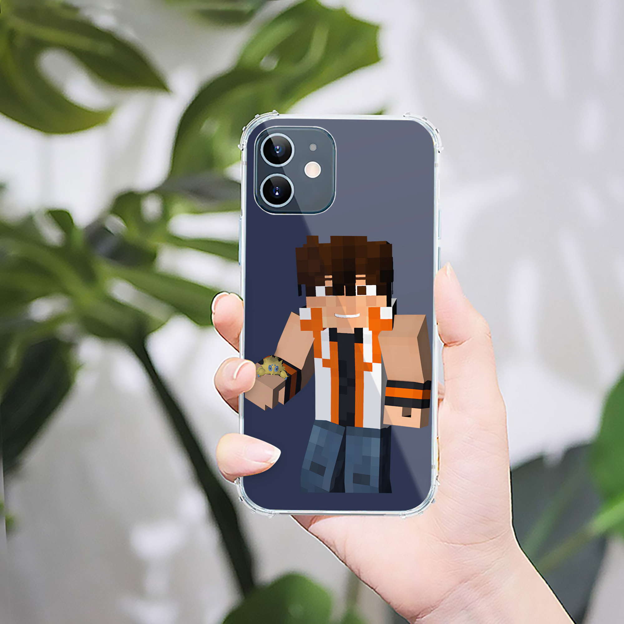 （画像用） マインクラフト ブロックの世界 Minecraft MC Block world 【iPhone 12シリーズ対応】透明スマホケース（クリアソフトケース）